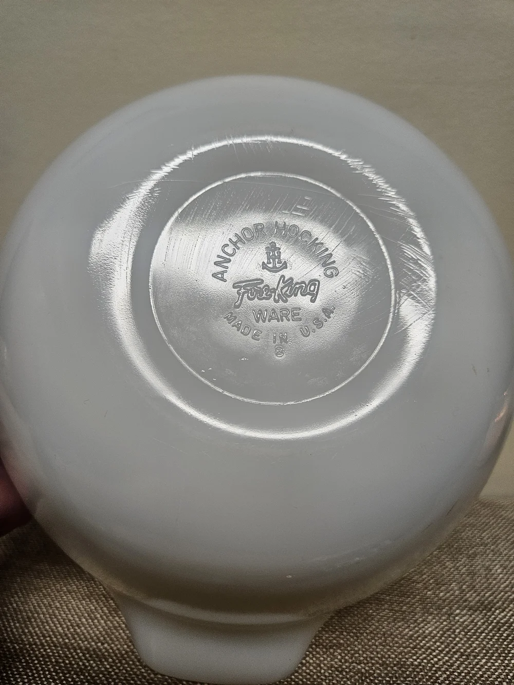 🐓 Anchor Hocking Chanticleer Milk Glass Bowl